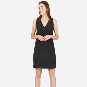 Everlane The Double-Lined Silk V-Neck Dress